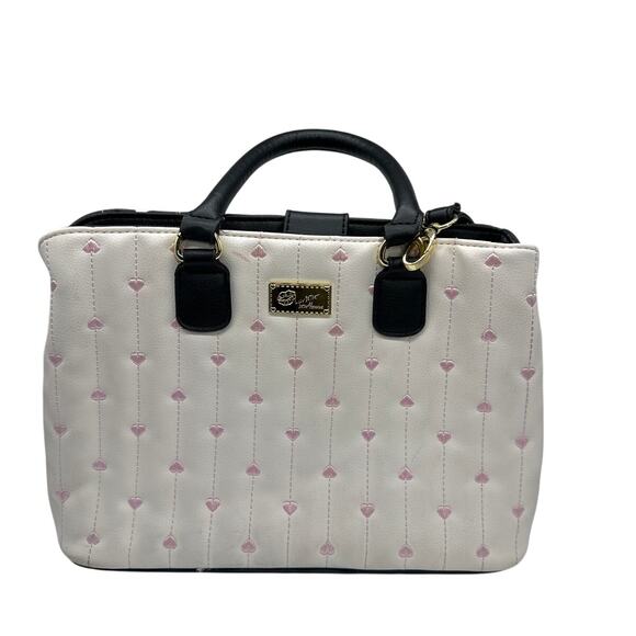Luv Betsey by Betsey Johnson Quilted Heart Dome Satchel Crossbody Bag Purse - Picture 1 of 13
